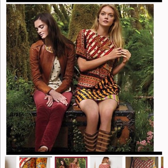 Tanvi Kedia Anthropologie “Ozma” Mixed Media Patchwork Beaded Tunic Dress - Picture 1 of 11